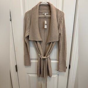 Open weave cardigan with belt from Banana Republic